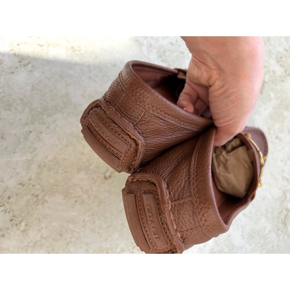Coach Brown Leather Loafers for Women - Picture 10 of 12